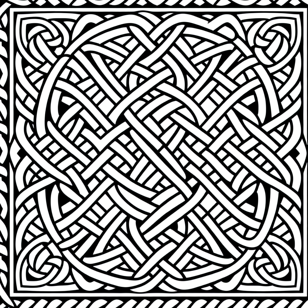 Celtic Knot Pattern coloring page