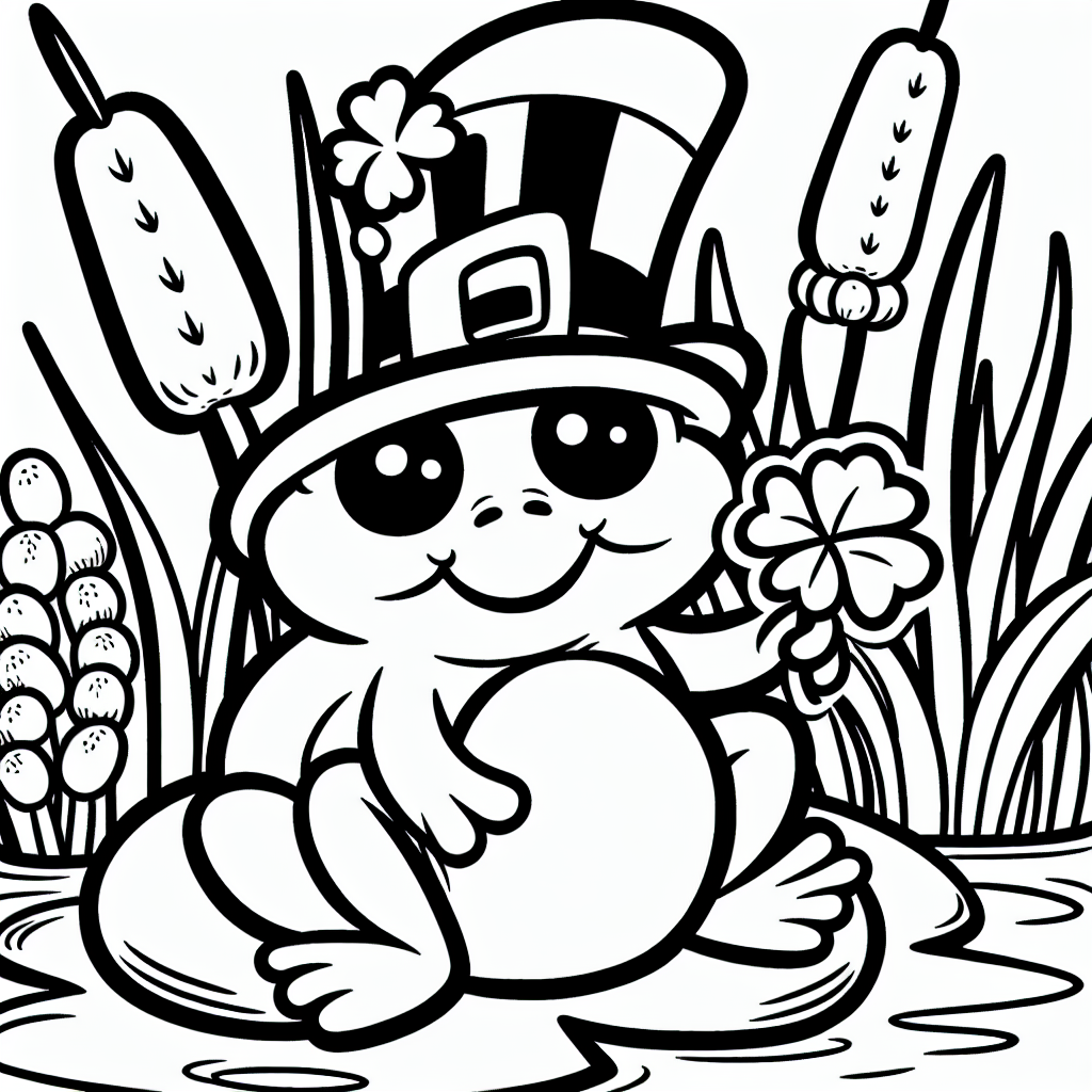 Lucky Frog coloring page
