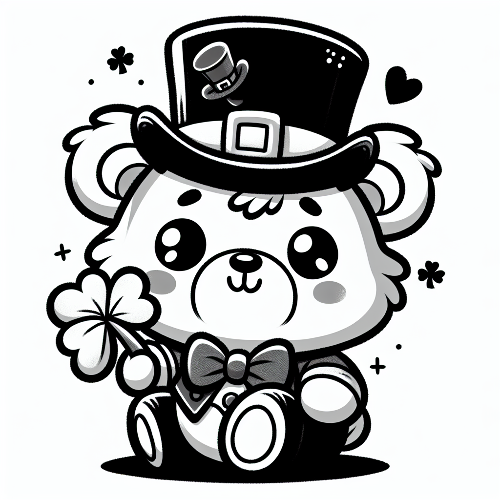 St. Patrick's Bear coloring page
