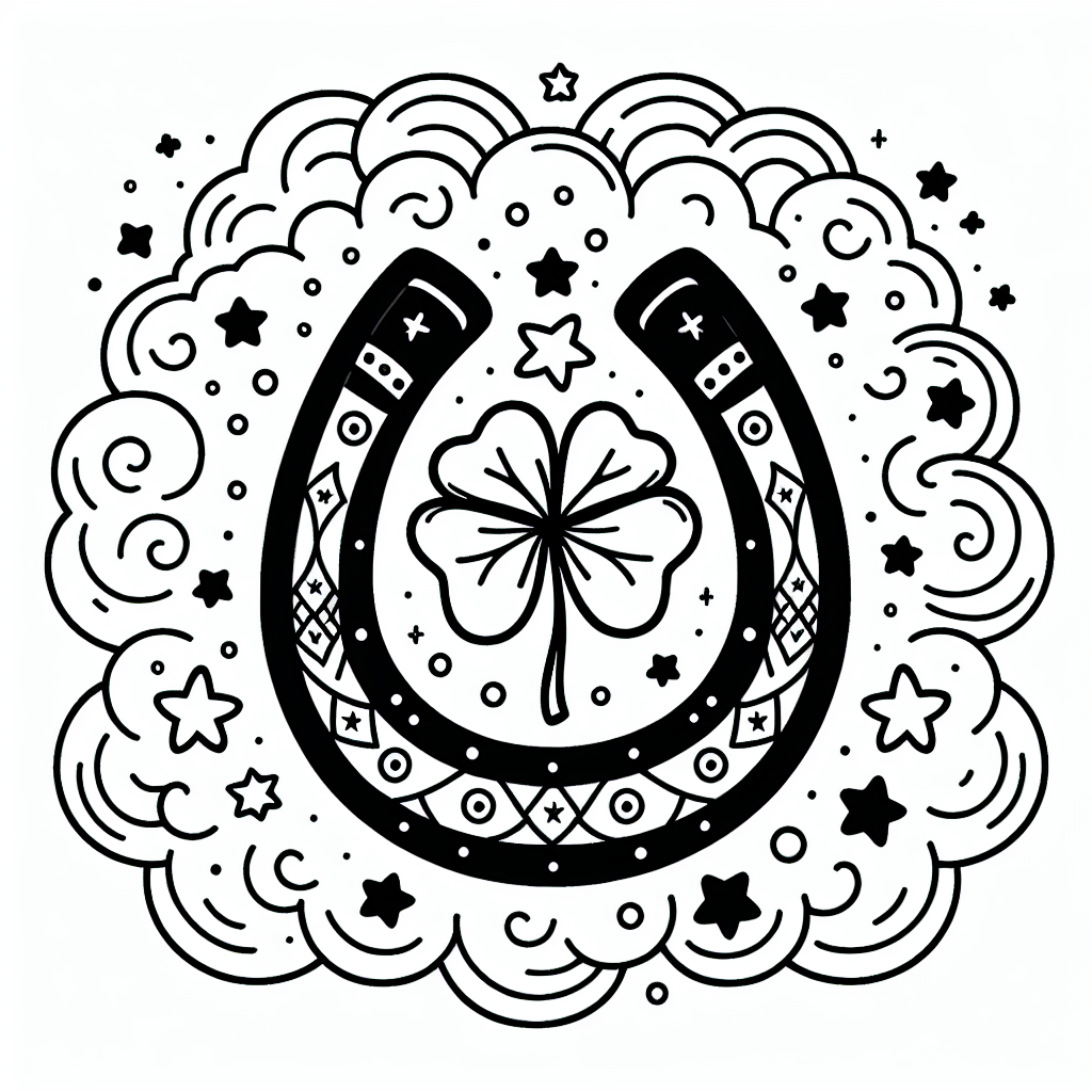 Lucky Horseshoe coloring page