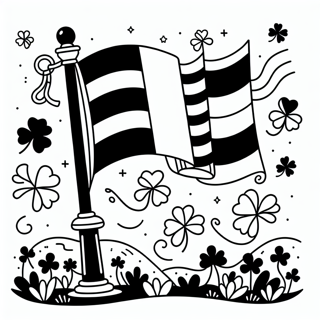Irish Flag coloring page