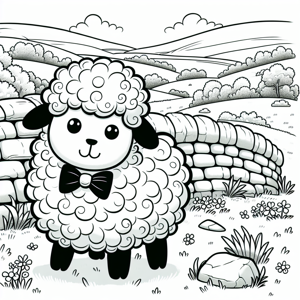 Irish Sheep coloring page