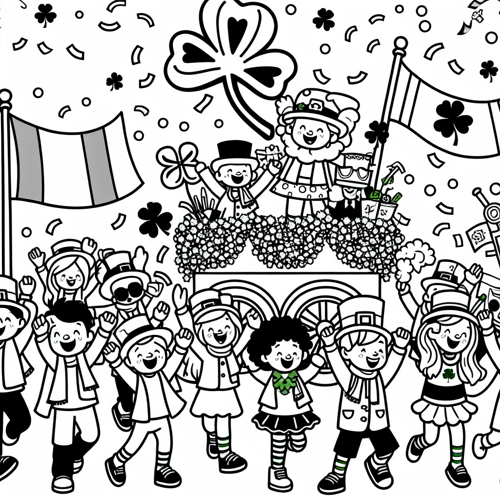 St. Patrick's Parade coloring page