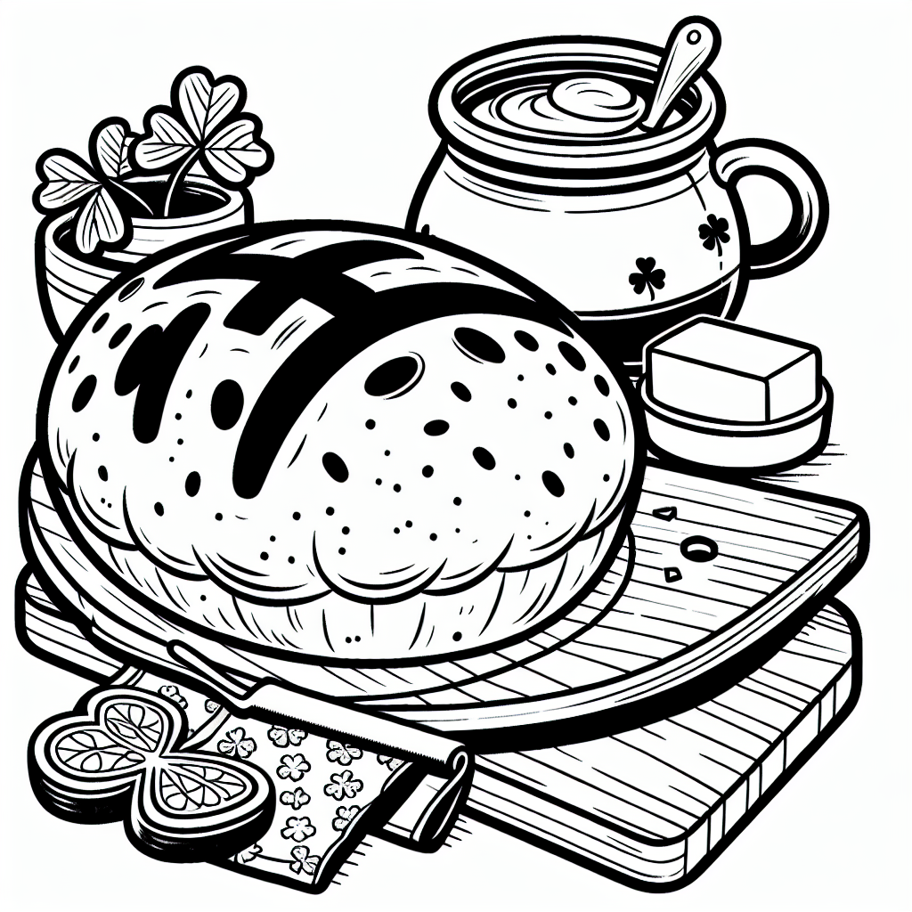 Irish Soda Bread coloring page