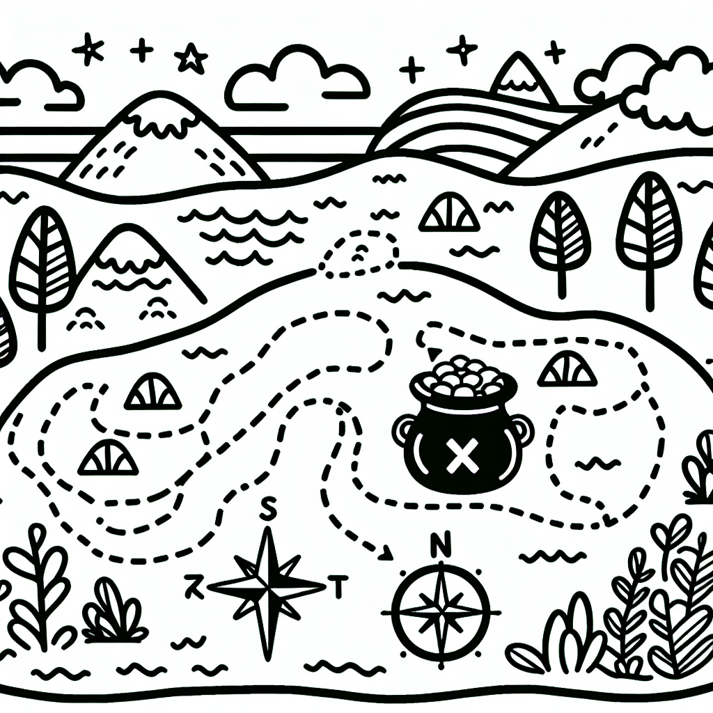Treasure Map coloring page