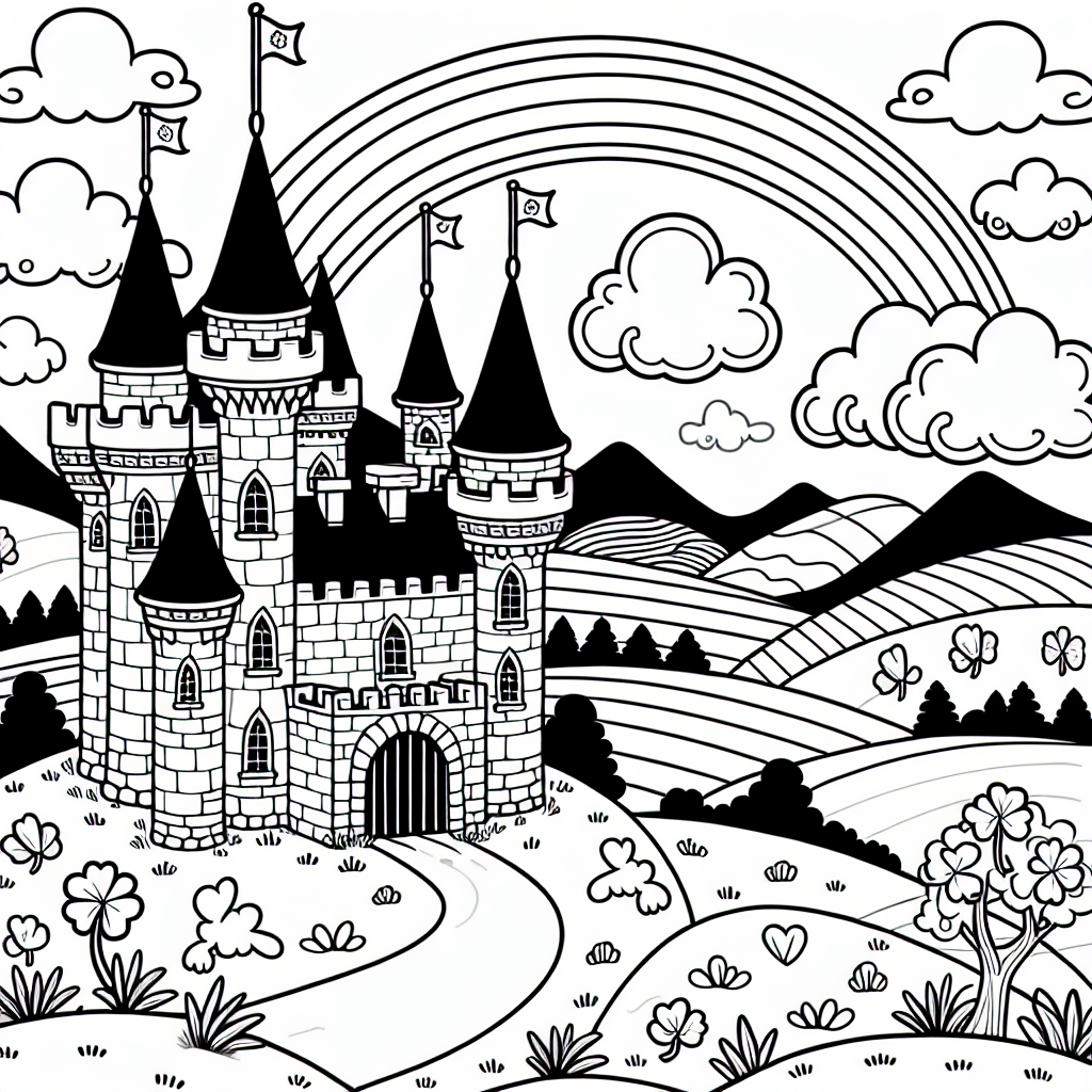 Irish Castle coloring page