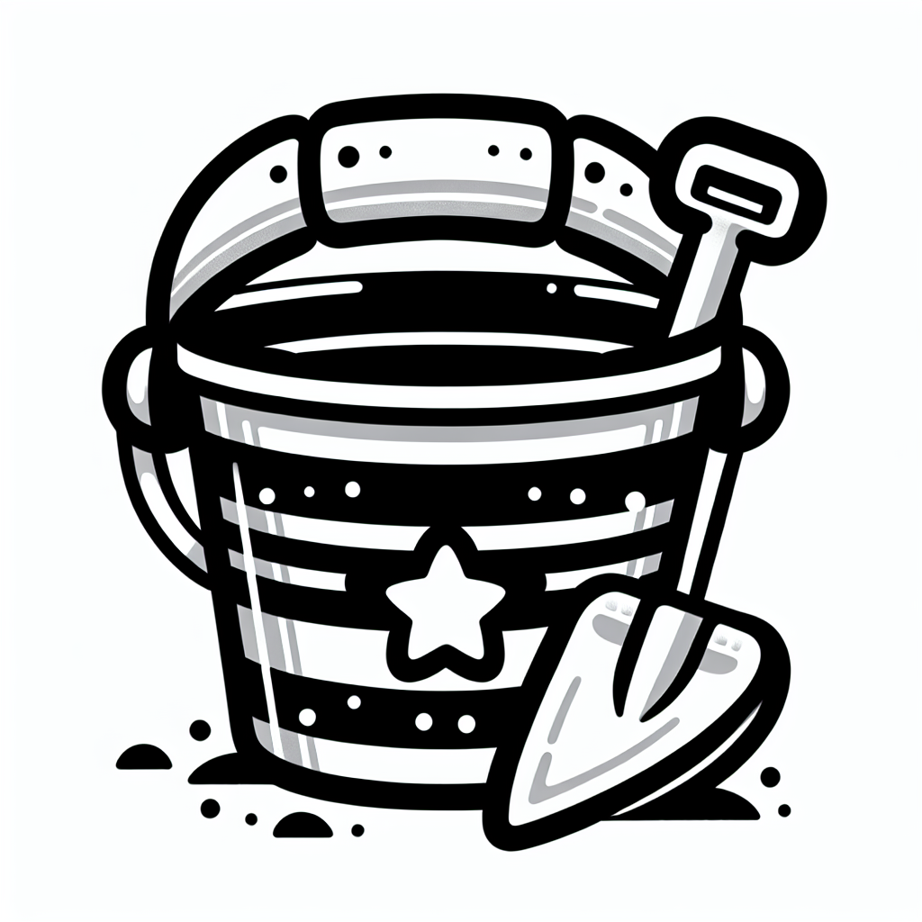 Beach Bucket coloring page