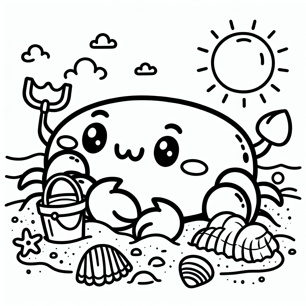 Beach Crab coloring page