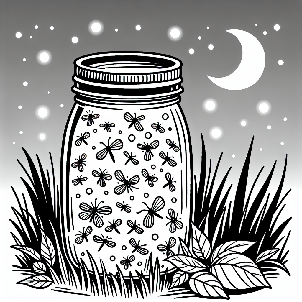Firefly Jar coloring page
