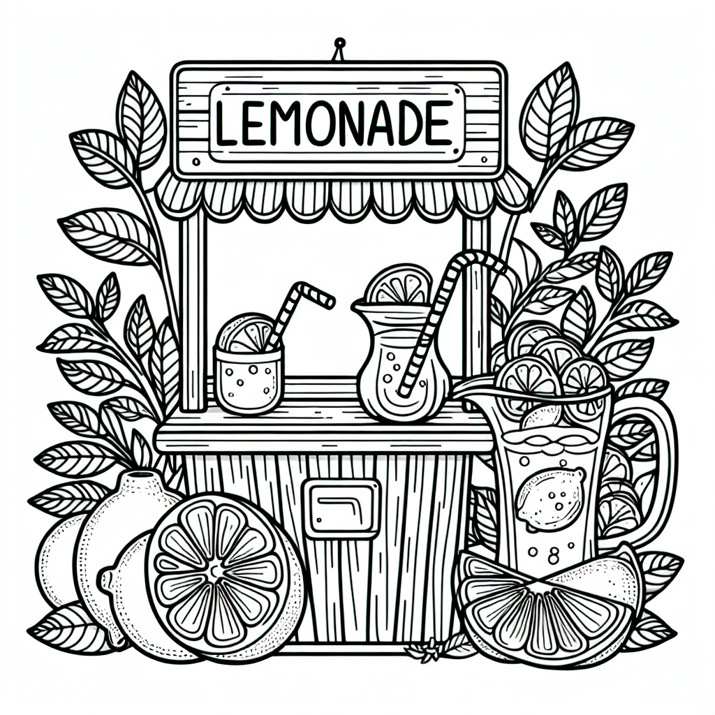 Lemonade Stand coloring page