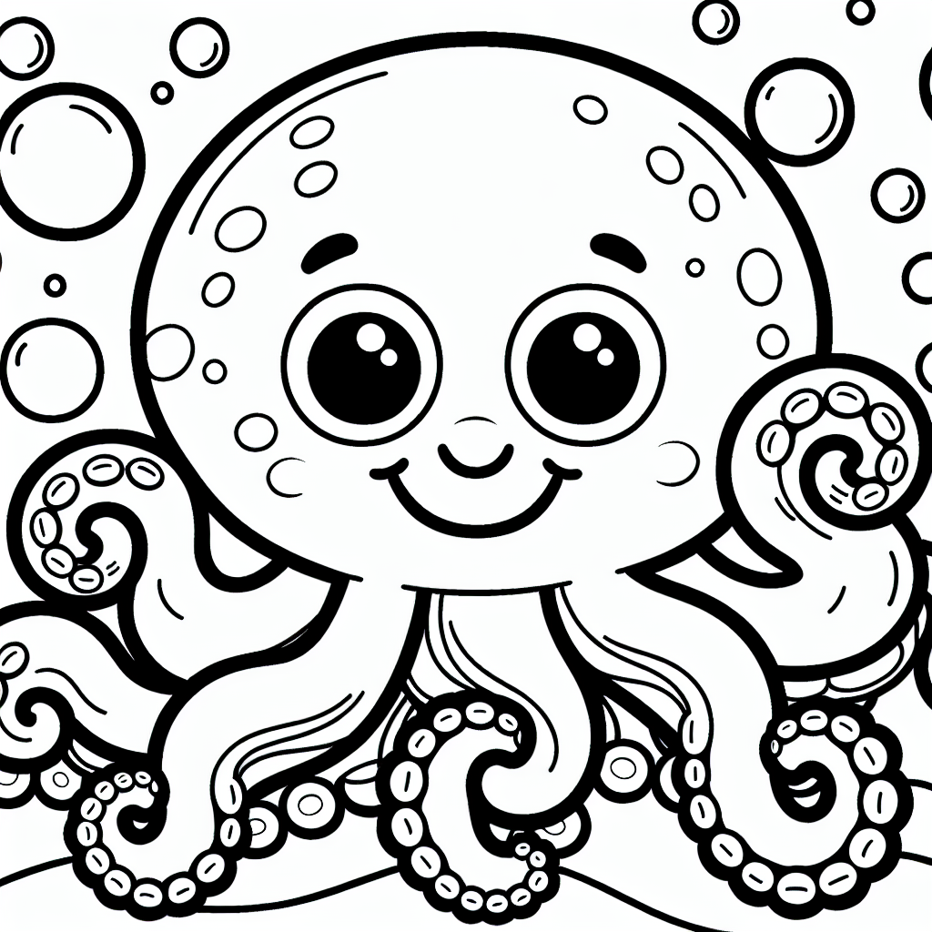 Silly Octopus coloring page