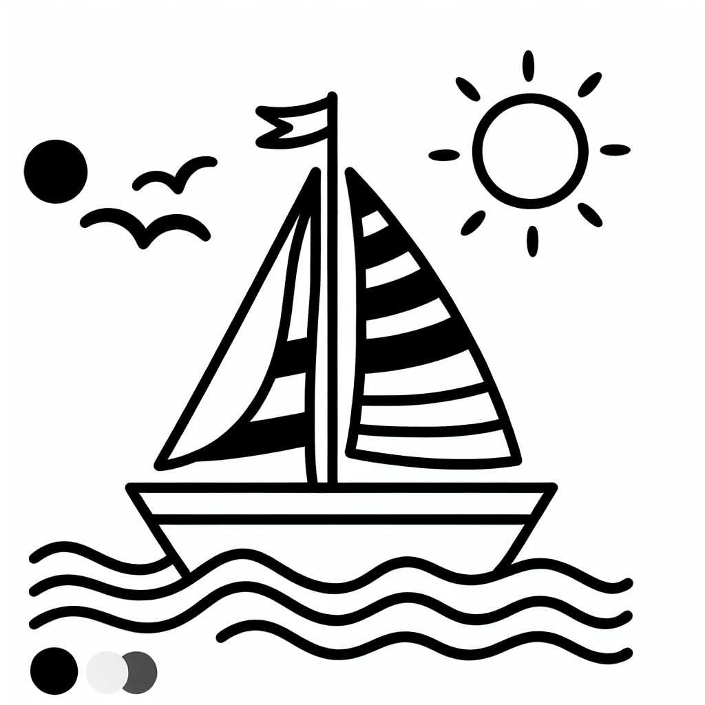 Little Sailboat coloring page