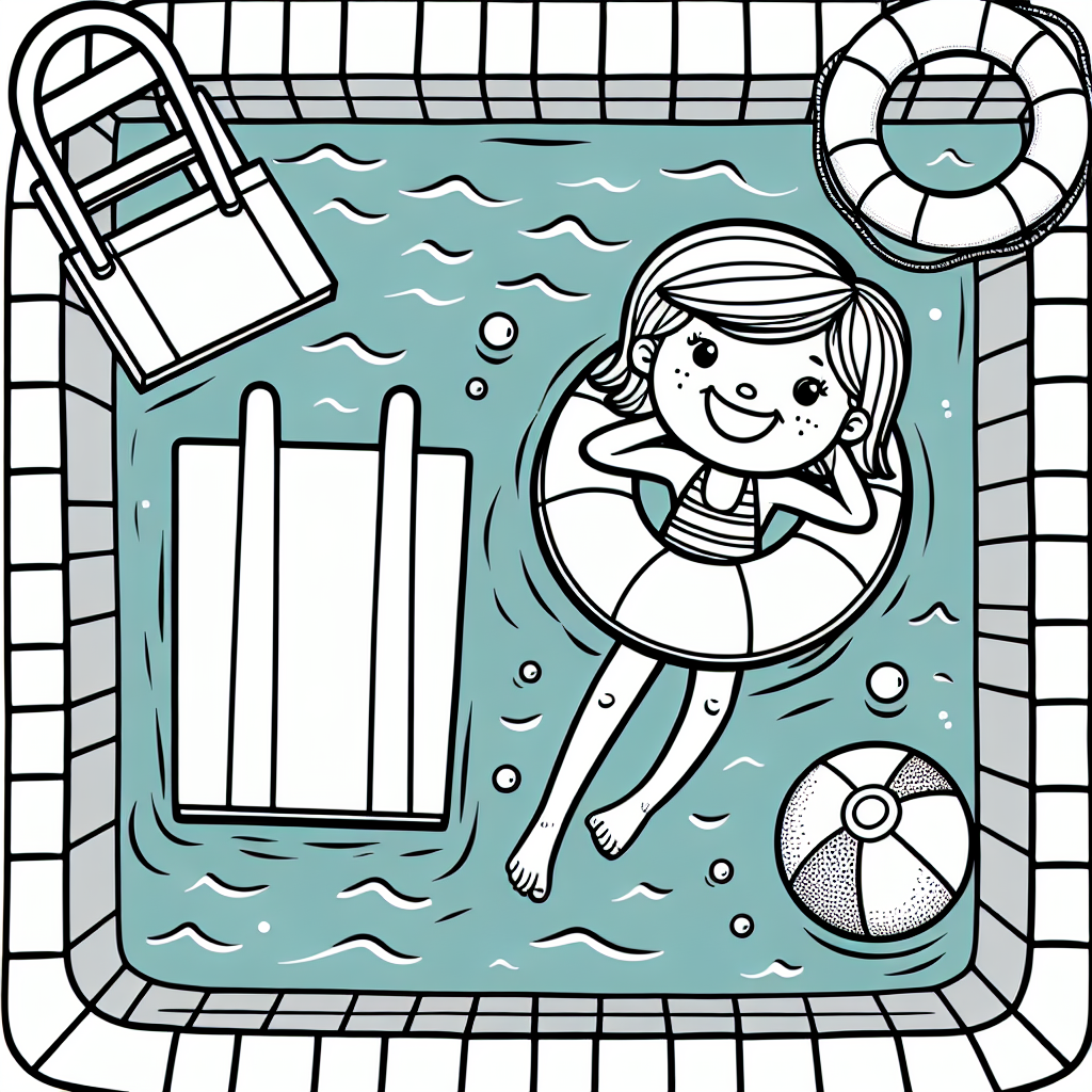 Swimming Pool Fun coloring page