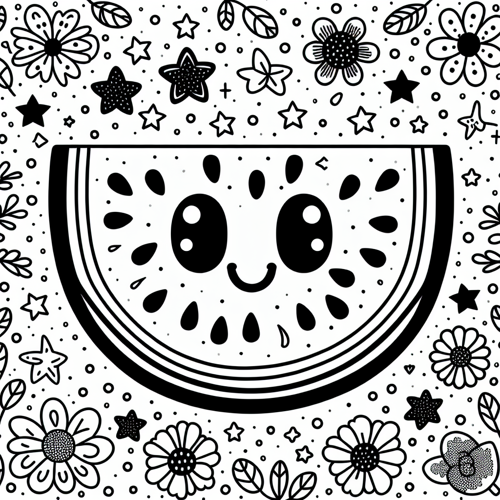 Watermelon Slice coloring page
