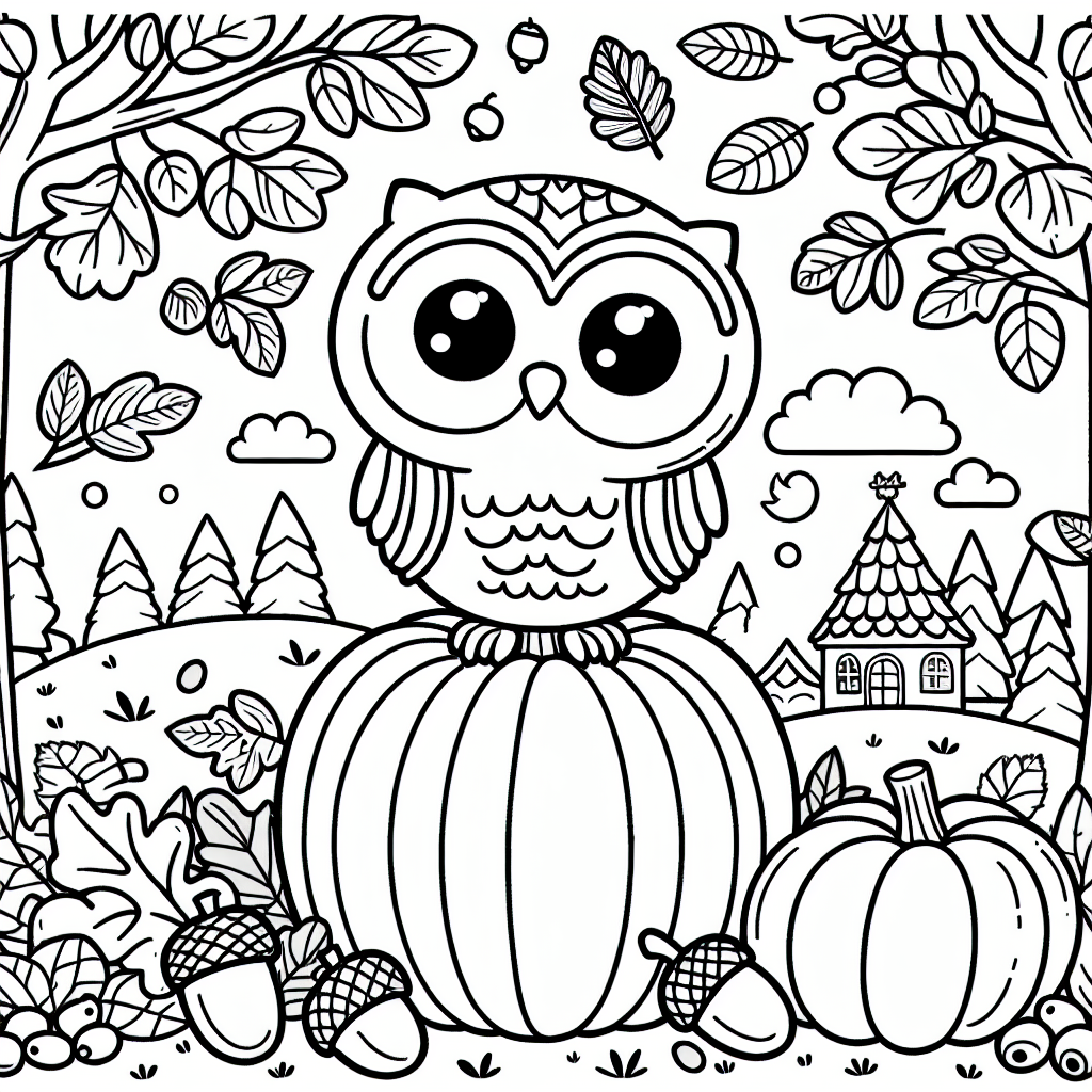 Harvest Owl coloring page