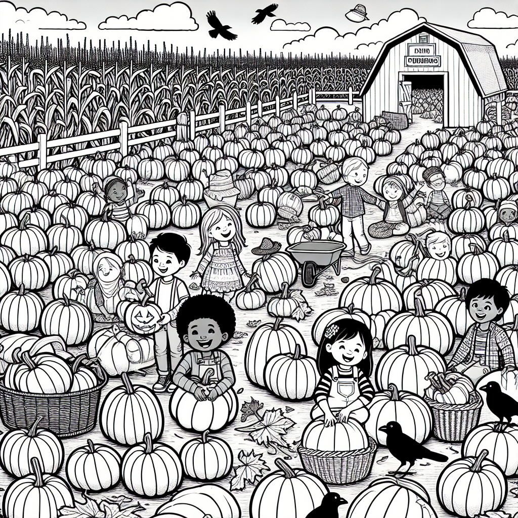 Pumpkin Patch Adventure coloring page
