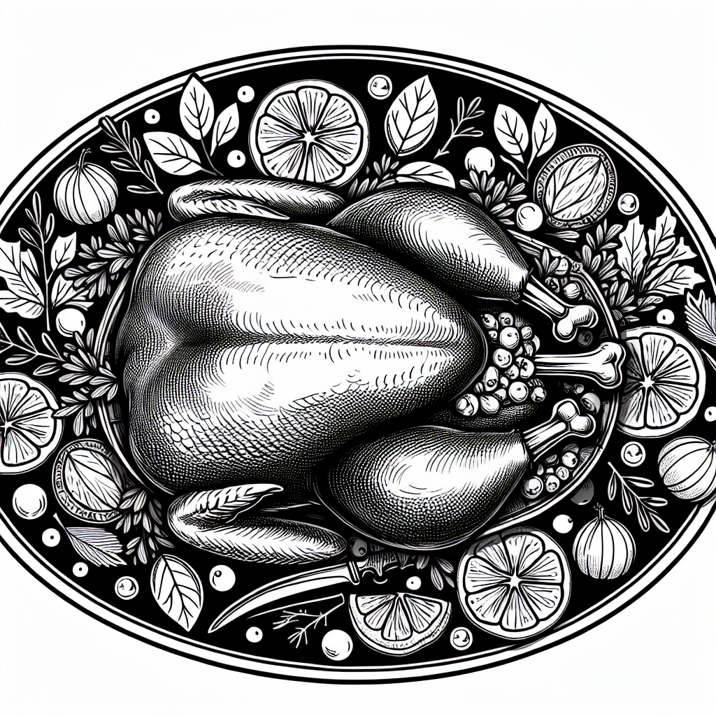 Turkey Platter coloring page