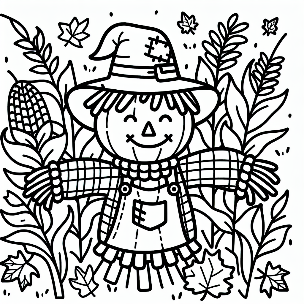 Scarecrow coloring page