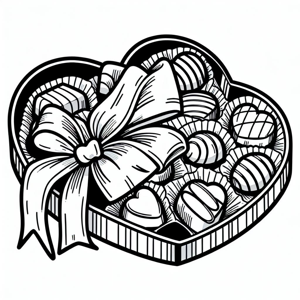 Chocolate Box coloring page