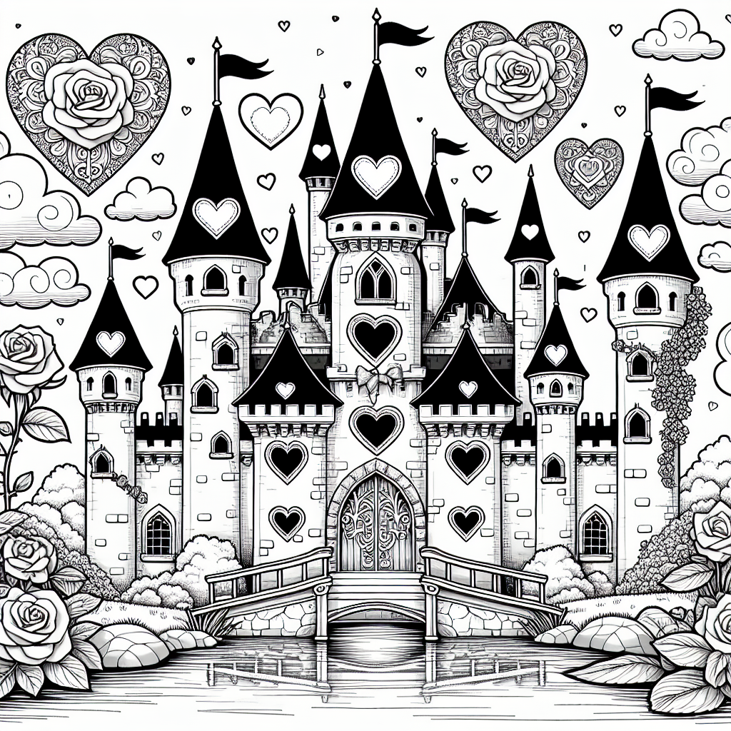 Love Castle coloring page