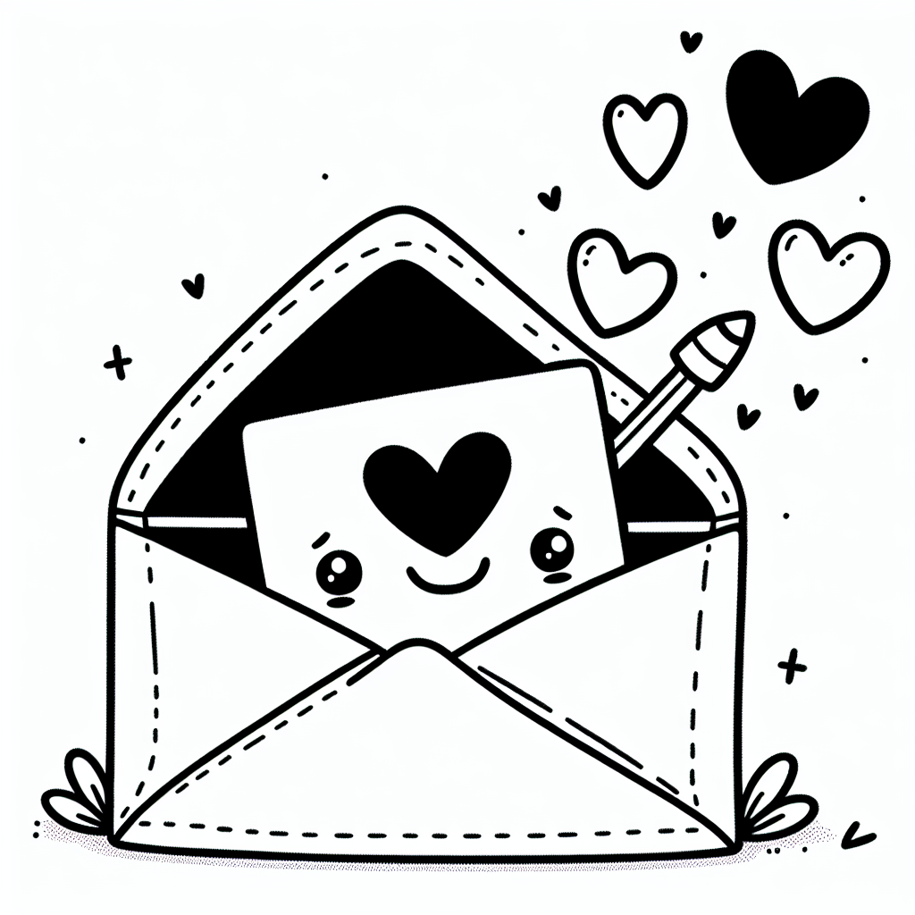 Love Letter coloring page