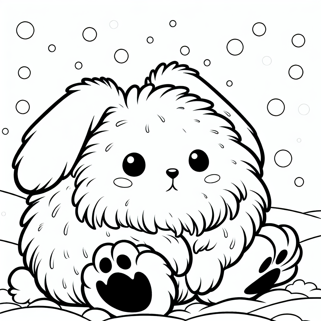 Arctic Bunny coloring page