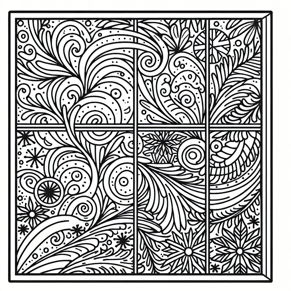 Frost Window Pattern coloring page