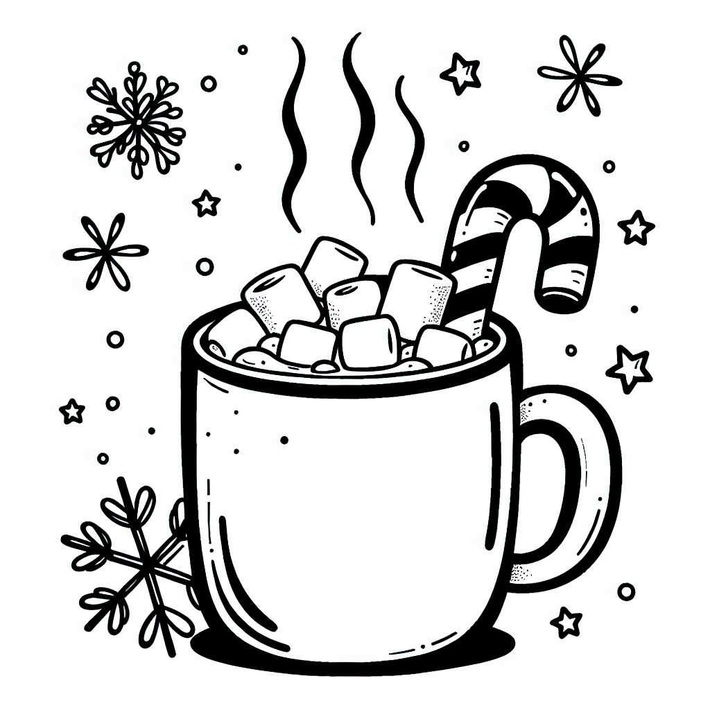 Hot Cocoa coloring page