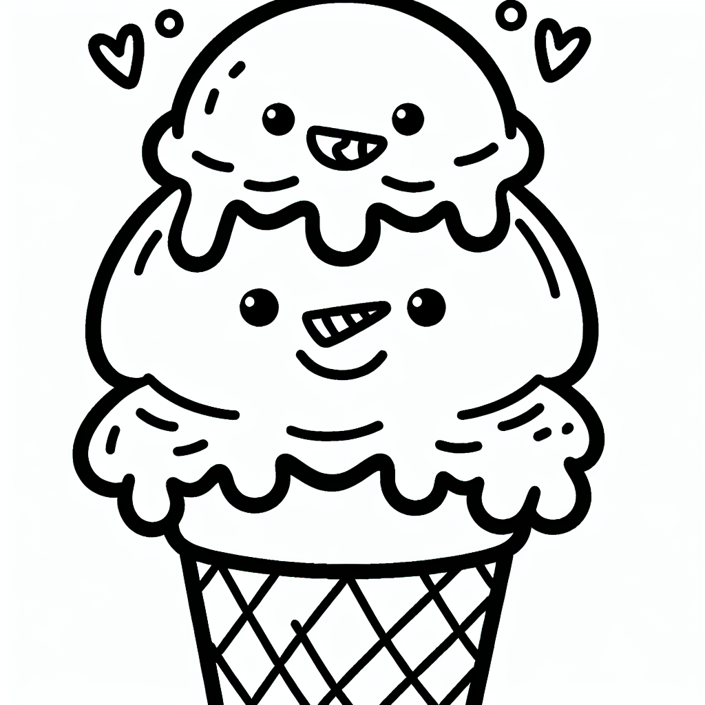 Snow Cone Treat coloring page