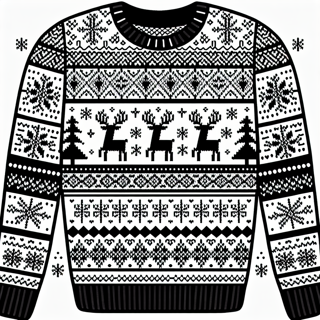 Knitted Sweater Pattern coloring page