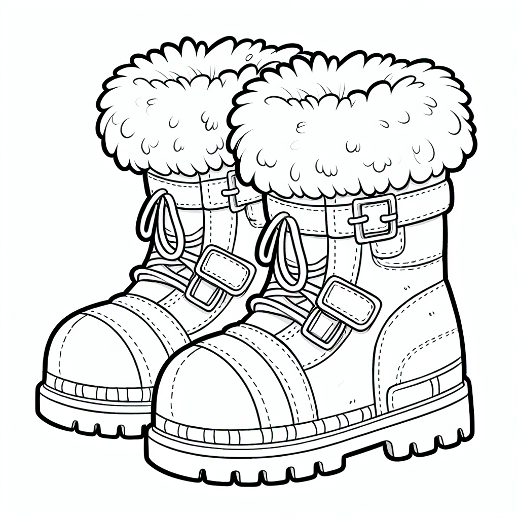 Snow Boots coloring page