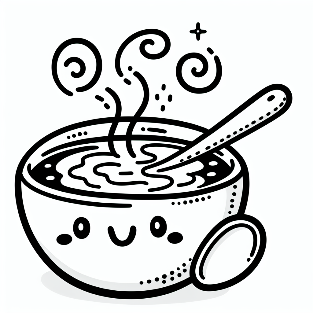 Warm Soup Bowl coloring page
