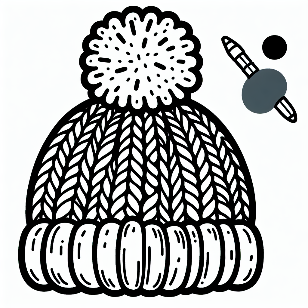 Warm Winter Hat coloring page